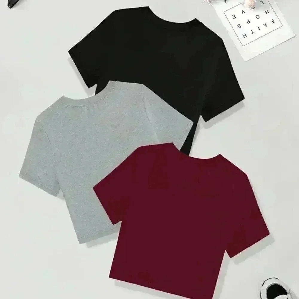 3-Pack Crop Top (Color Mixed)